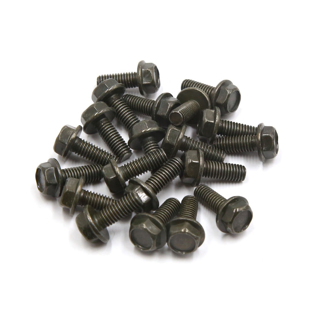 Sourcingmap 20pcs Dark Green Scooter Motorcycle Hexagon Bolts Screws 6mm x 16mm