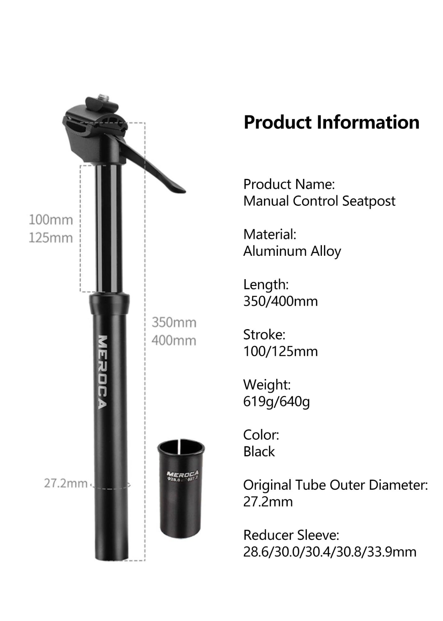 Ulepszona hydrauliczna sztyca podsiodłowa Speed Up 27,2/28,6/30,0/30,4/30,8/31,6/33,9 mm, sprężyna 100 mm/120 mm, sztyca podsiodłowa do rowerów górskich
