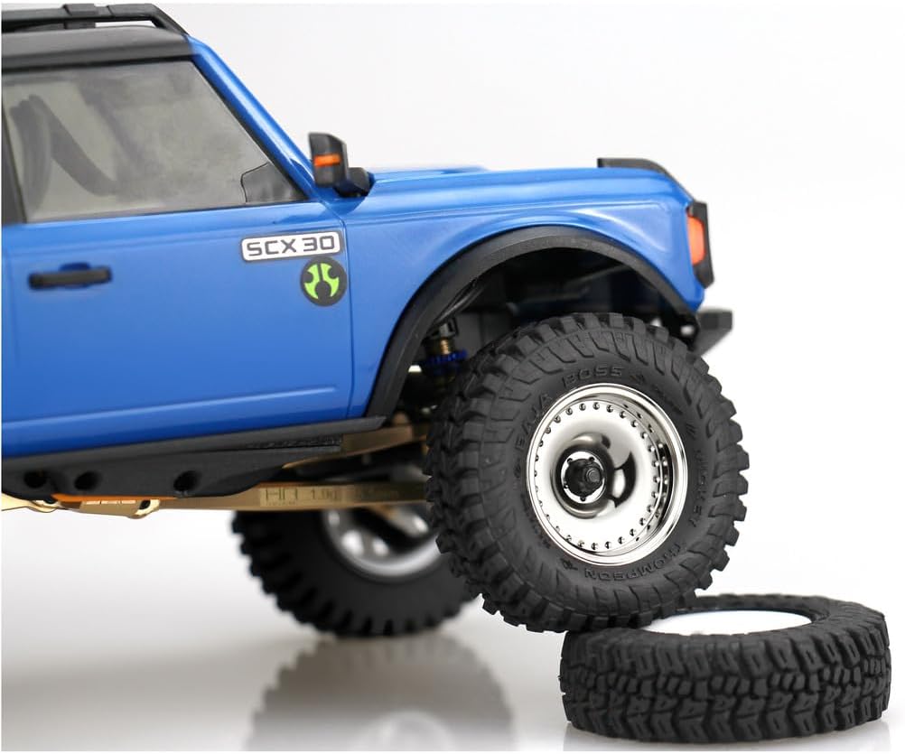 Hot Racing SXTY919H08 4mm Offset Chrome Brass CL 9.3g Wheel SCX30
