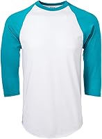 Soffe Men's Baseball Jersey T-Shirt - 50/50 Cotton Poly Blend, Raglan Sleeves, Curved Hem for Comfort & Style