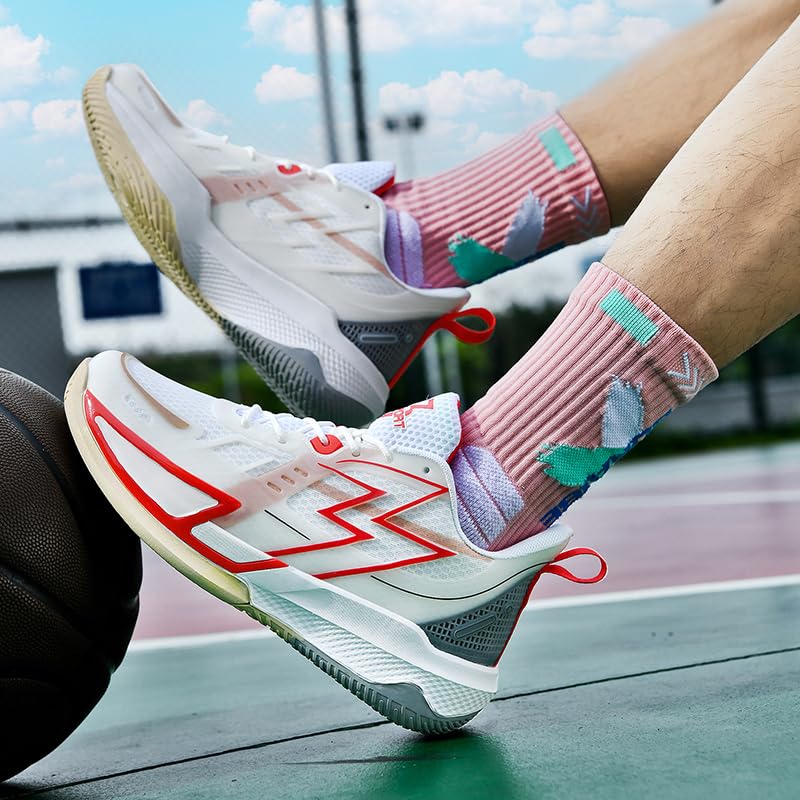 Image of Women Basketball Shoes Fashion Sneakers Comfortable Unisex Athletic Lightweight Non Slip Outdoor Sport Volleyball Shoes