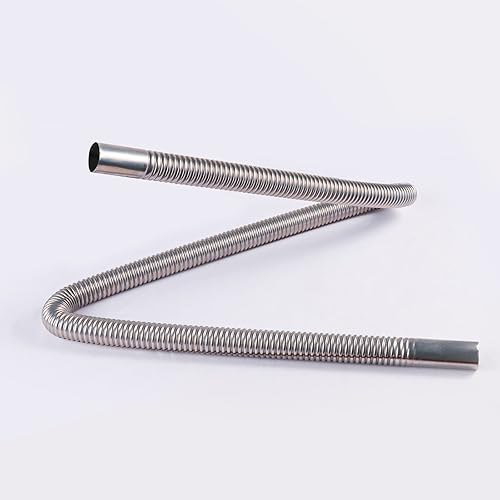 Miniatura 6 de FizLig Tubo de escape de acero inoxidable, extensión de escape diésel flexible de 78.7 pulgadas para camionesgeneradores, tubo anticorrosión con kit