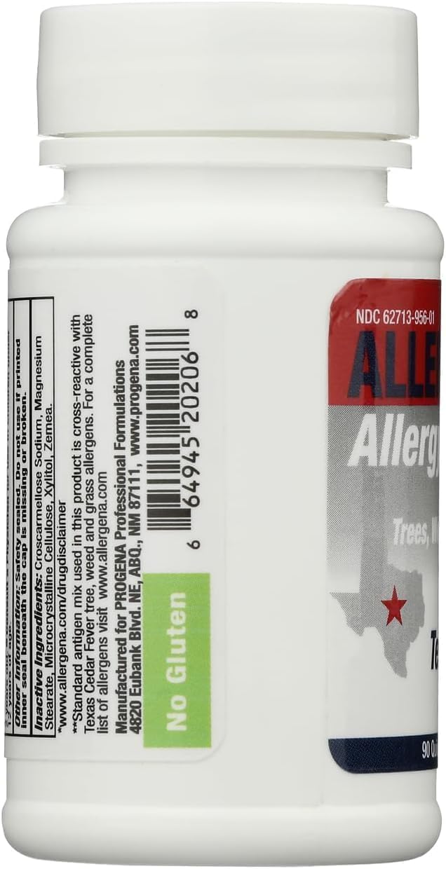 PROGENA - Allergena Cedar Fever Tabs (90 Count Chewable Tabs), White