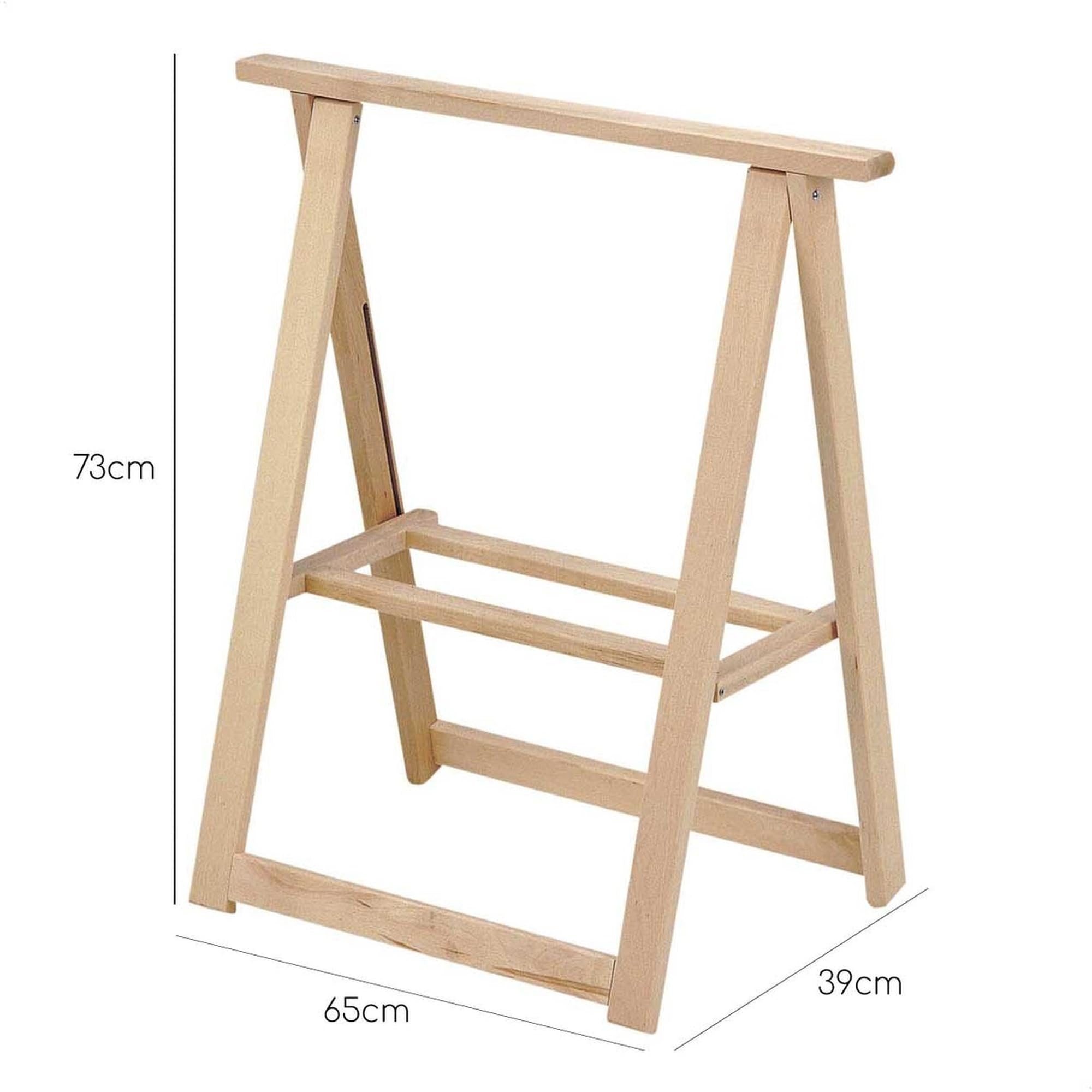 WELL HOME MOBILIARIO & DECORACIÓN Caballete de haya bajo 73cm acabado SIN barniz