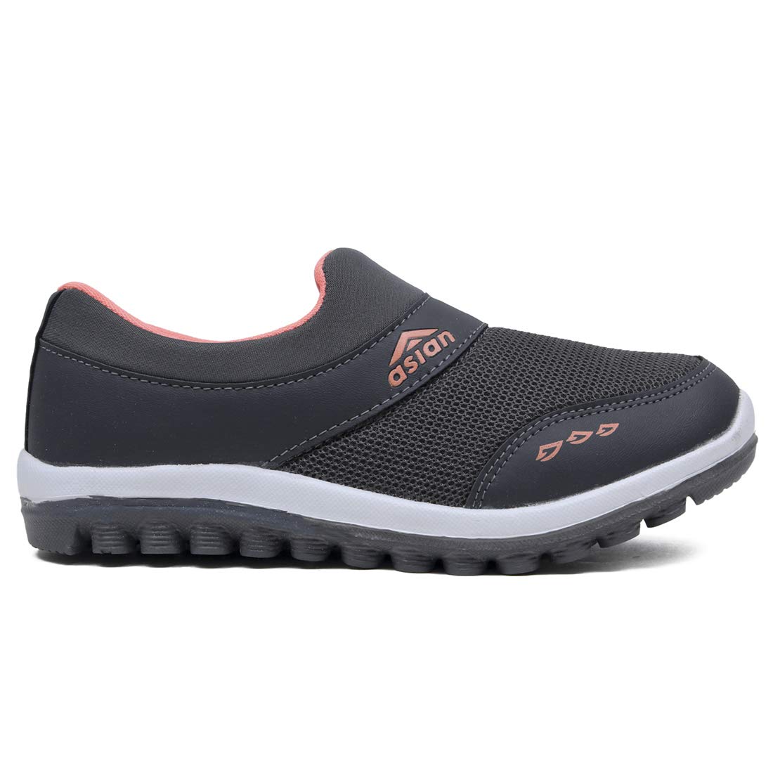 ASIAN Riya-04 Sports Running,Walking & Casual Loafer Lightweight with Eva Sole Extra Jump Shoes for Women & Girls Peach,UK 6 3