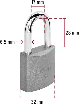 HERMEX CHB-32L Iron Padlock 32MM