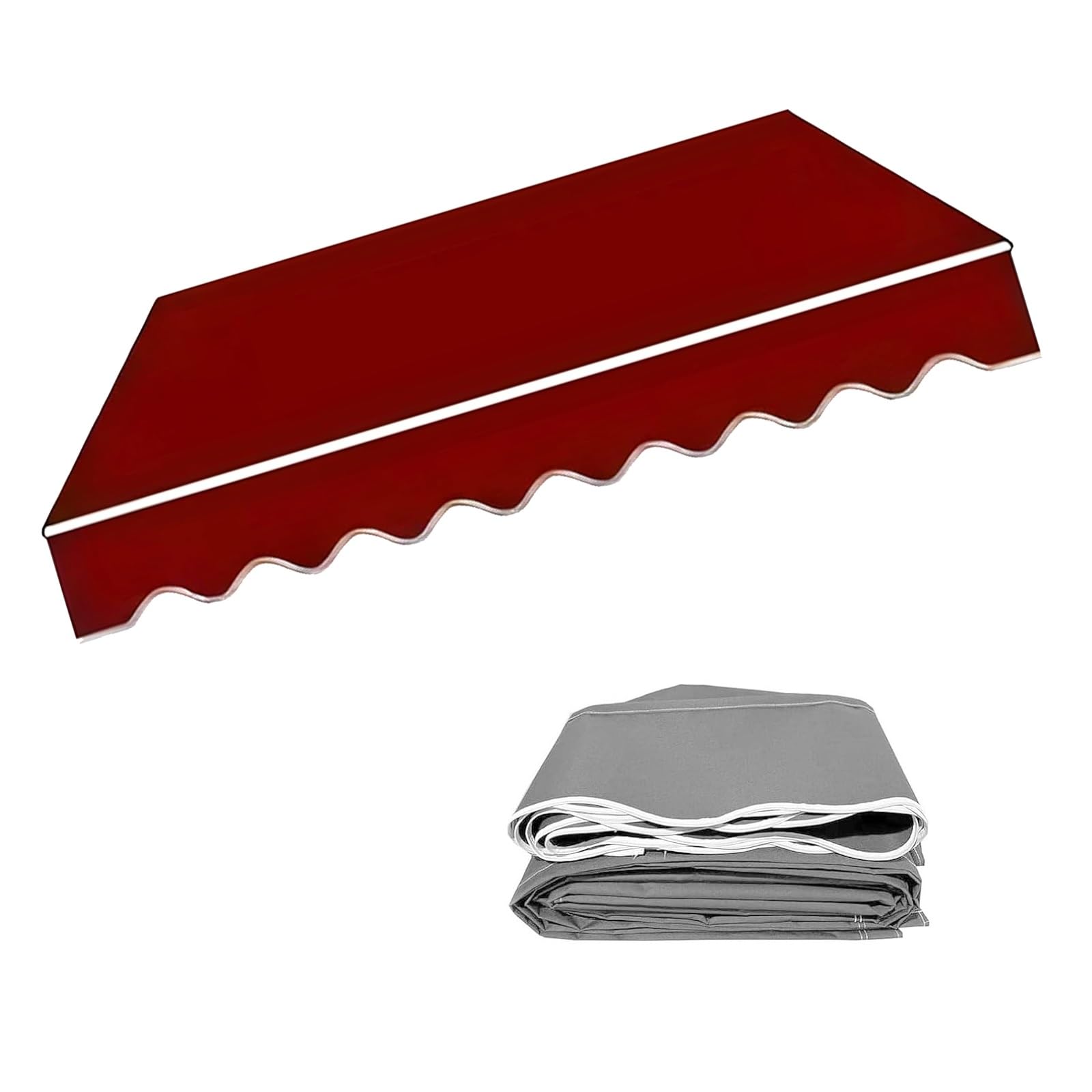 Toile de store banne rétractable 400x200 rouge en polyester