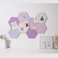 Vista 3 de LAJAR 8 piezas de baldosas de tablero de anuncios de fieltro autoadhesivas (grandes), azulejos de pared de tablero de pines de fieltro de color Rosa