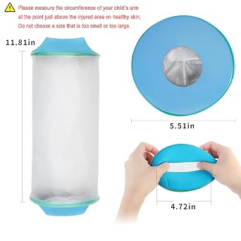 SUPERNIGHT Waterproof Child Elbow Cast Cover, Reusable for Shower/Bath