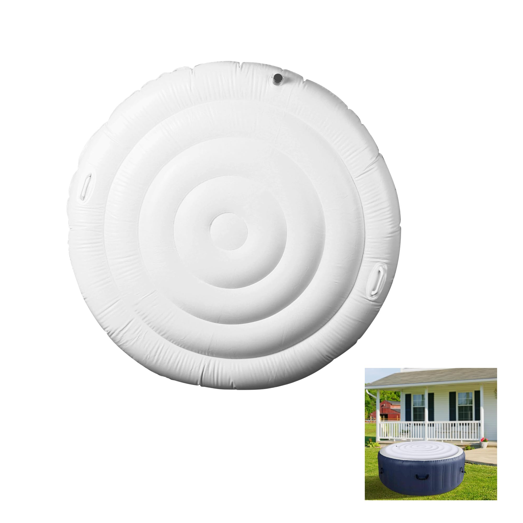Gugxiom Couvercle Spa Intex 4 Places 140 cm, Couvercle de Spa Pliable