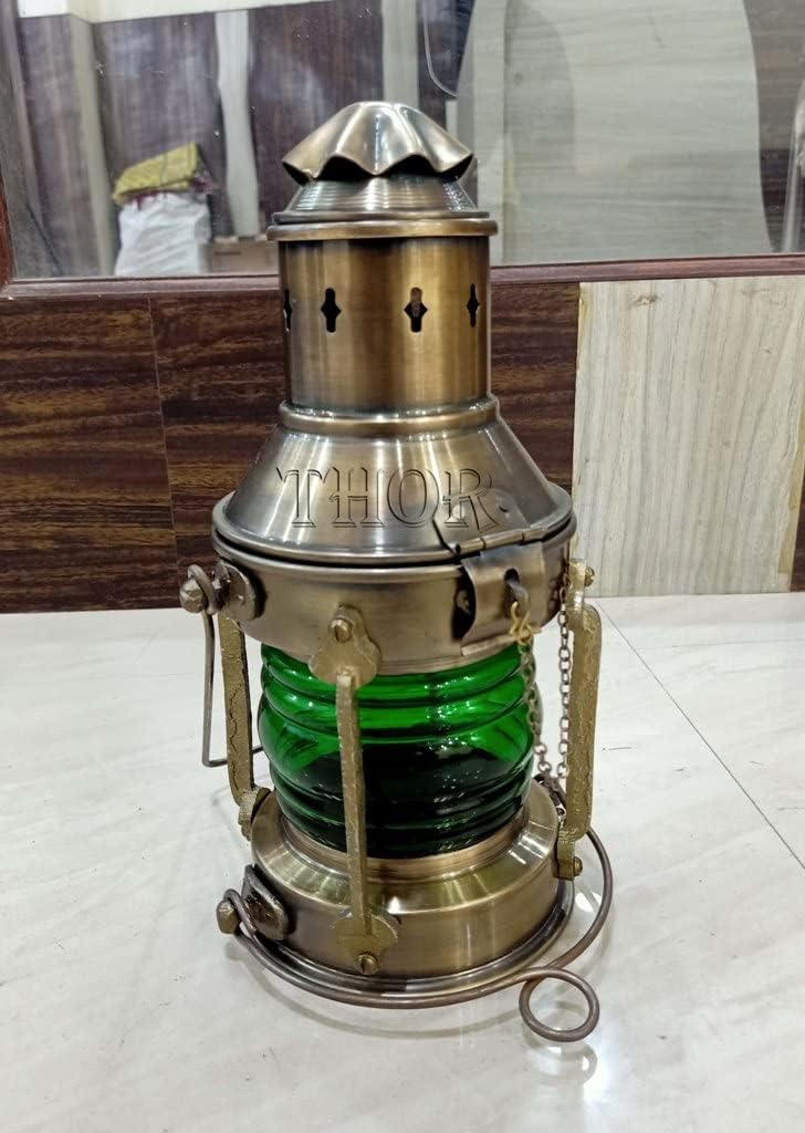 Antique Kerosene Oil Lantern Boat Oil -Maritime Nautical Antique -Lantern-Boat Lamps-Vintage Lighting Lamp Best Christmas Gift Rustic Vintage Home Decor