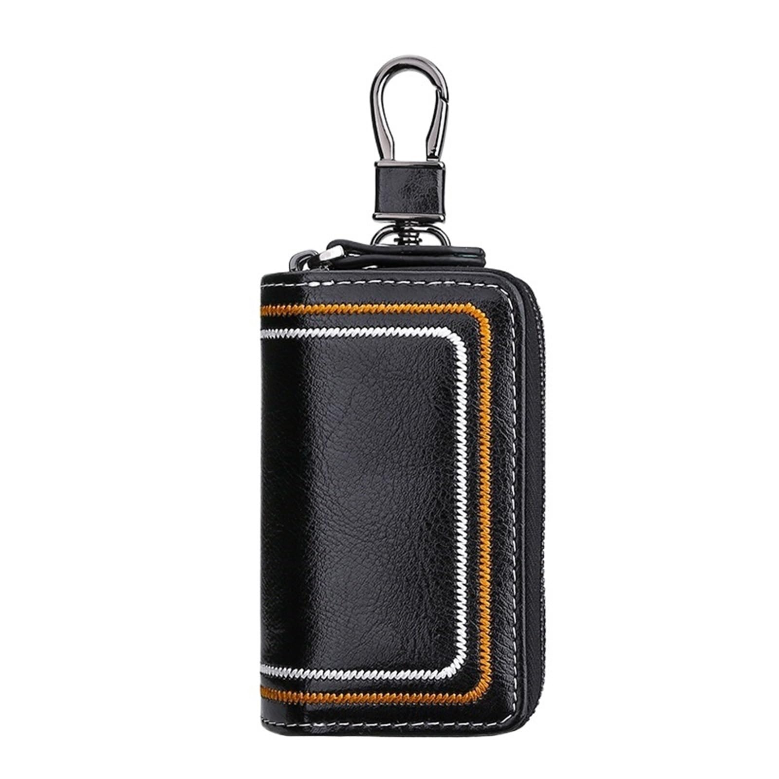 Pochette A Clés Faux étui à clés en cuir portefeuilles hommes porte-clés de voiture simples Double fermeture éclair femmes femme ménage sac main