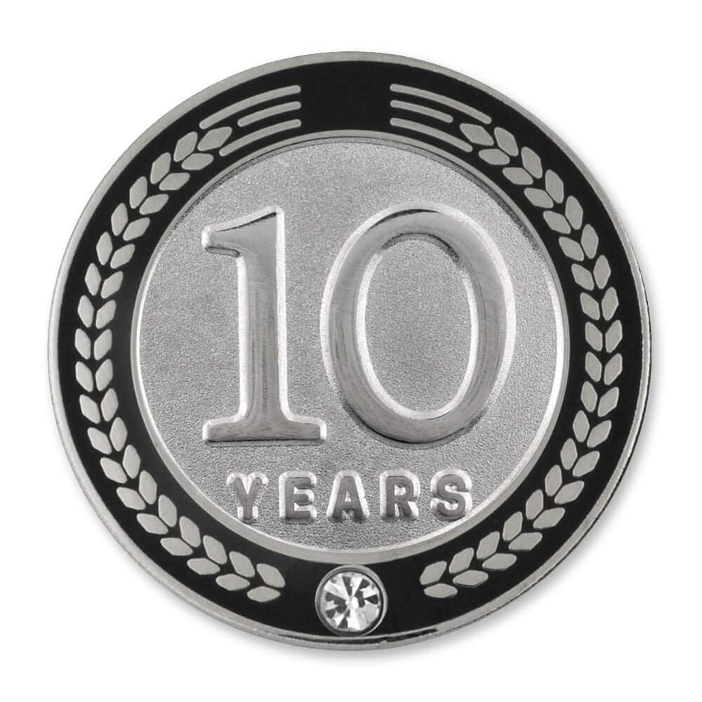 PinMart Years of Service Award Employee Recognition Gift Lapel Pin - Black