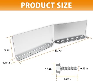 IRONDIY 2-Pack Bent Gutter Valley Splash Guards with Screws - Roof Rain Diverter for Shingle Roofs, Prevent Overflow Damage