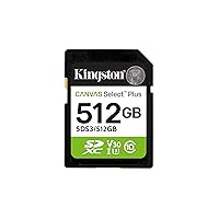 Kingston Canvas Select Plus Scheda di memoria SD 512GB SDXC Gen3 150MB/s C10 UHS