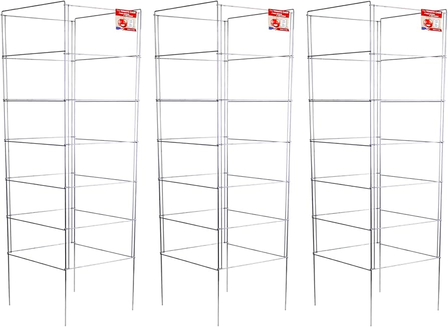 Amazon.com : Cedar Ridge Square Foldable Tomato Cages - Made in