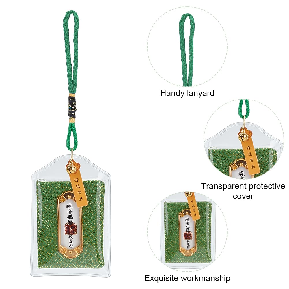 WEBEEDY 8 ciondoli Omamori giapponesi buona fortuna sacchetto appeso Amuleto Omamori giapponese sacchetto appeso portafortuna, sacchetto di benedizione ciondolo per la salute sicurezza Fortuna