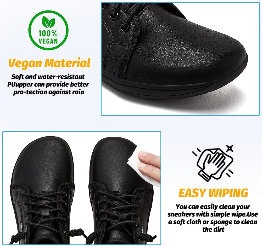 HOBIBEAR Womens Mens Wide Minimalist Barefoot Sneakers Zero Drop Slip on Shoes Lightweight Comfortable