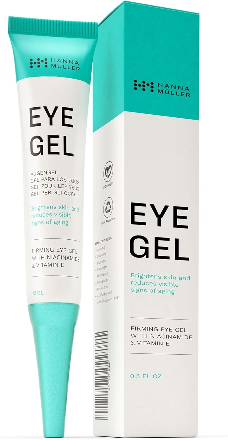 Firming Eye Gel for Dark Circles and Under Eye Puffiness, Anti Aging Serum to Help Reduce Fine Lines and Wrinkles, Brightens Under Eye, 15 Ml