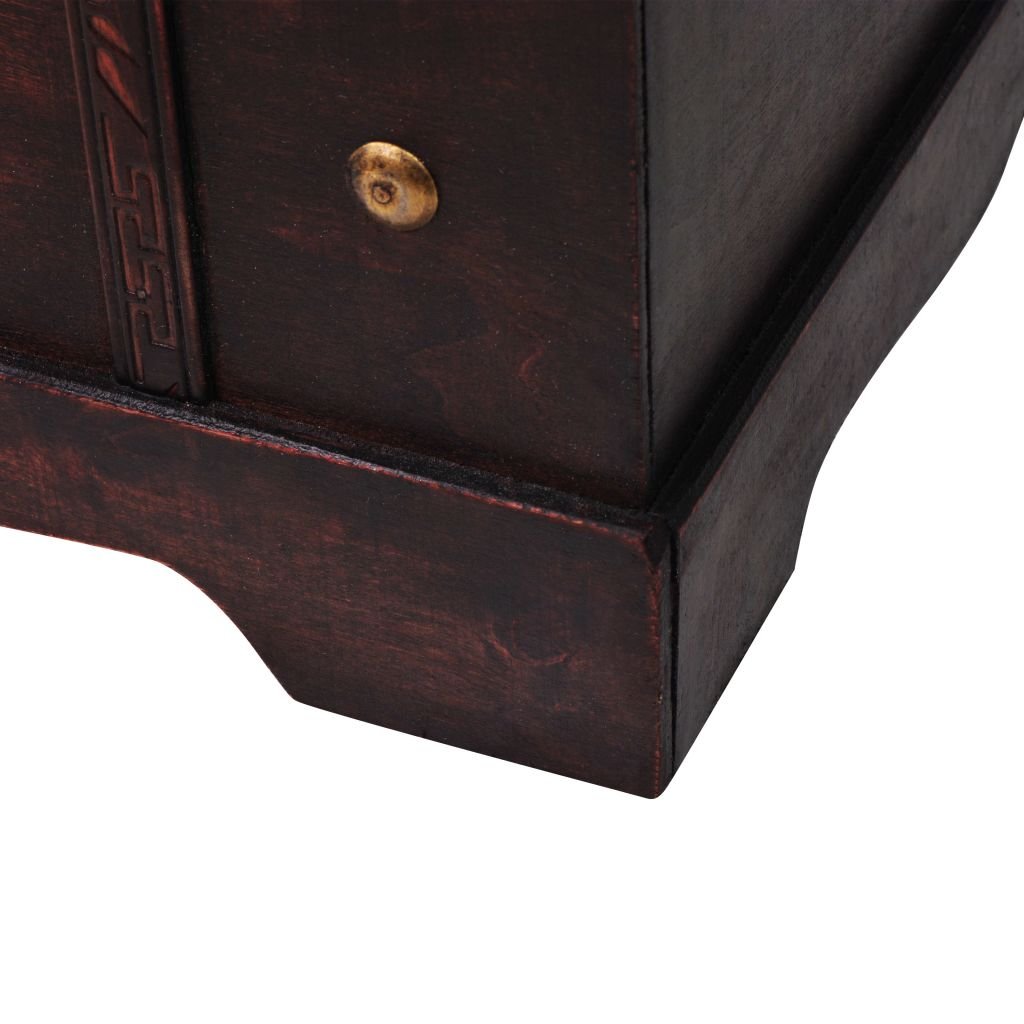 Festnight Baul de Madera de Estilo Antiguo Modelo Cofre de Tesoro,66x38x40 cm