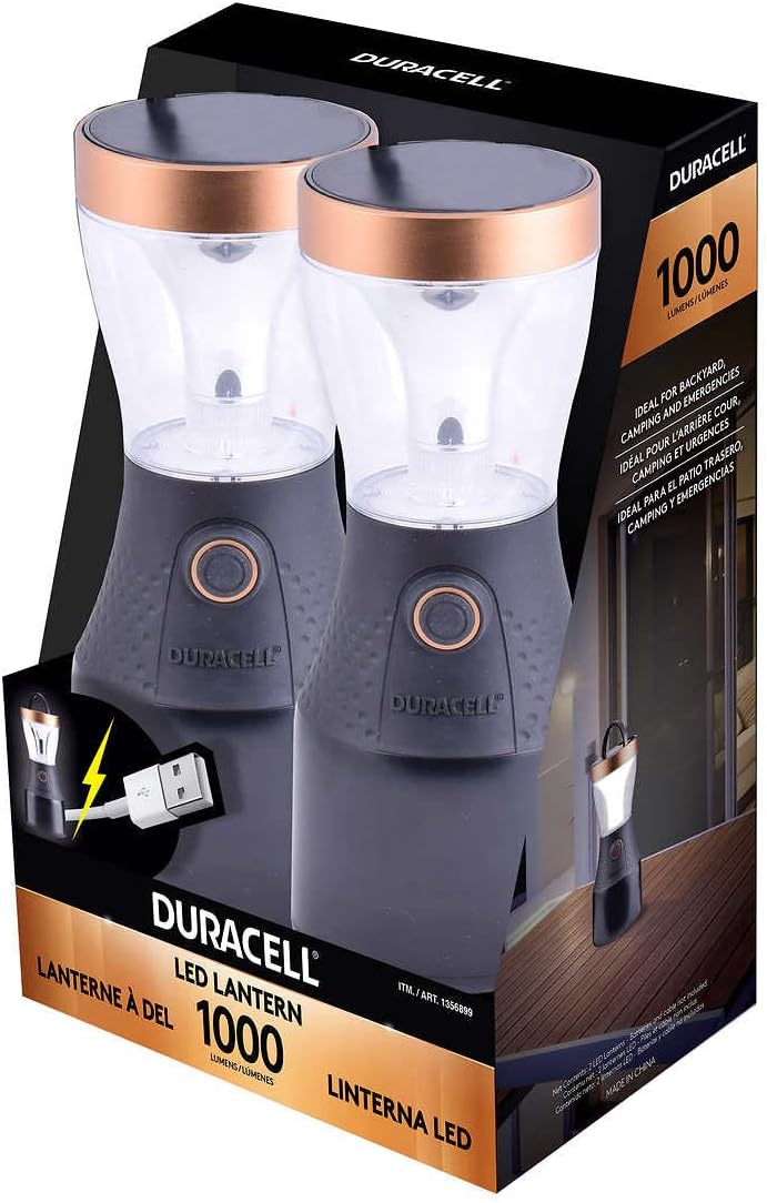 Duracell 1000 Lumen Lantern 2 Pack