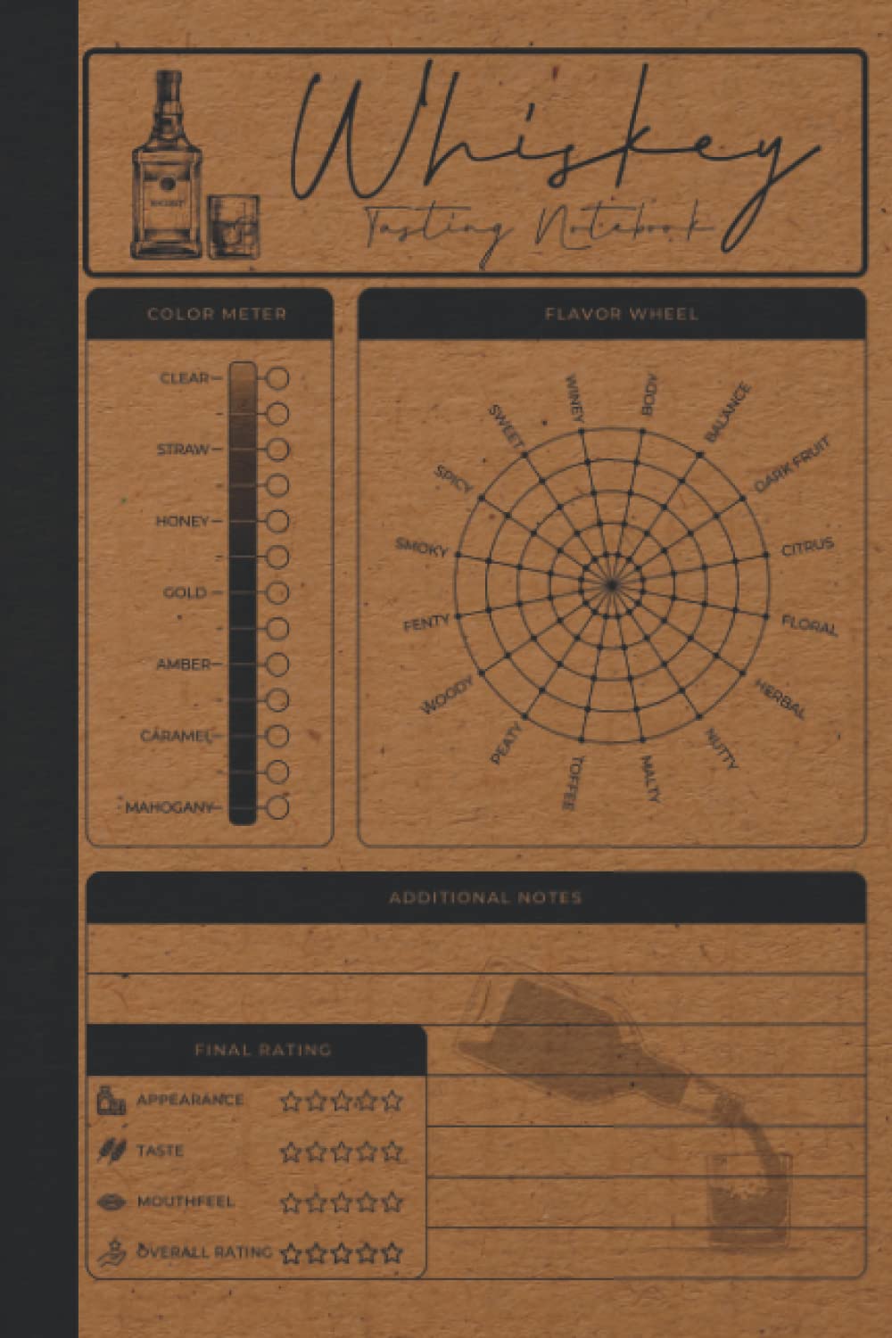 Whiskey Tasting Notebook: Record, Track & Rate Your Taste Experience - Whiskey Review Logbook & Whiskey Tasting Journal With Flavor Wheel & Notes