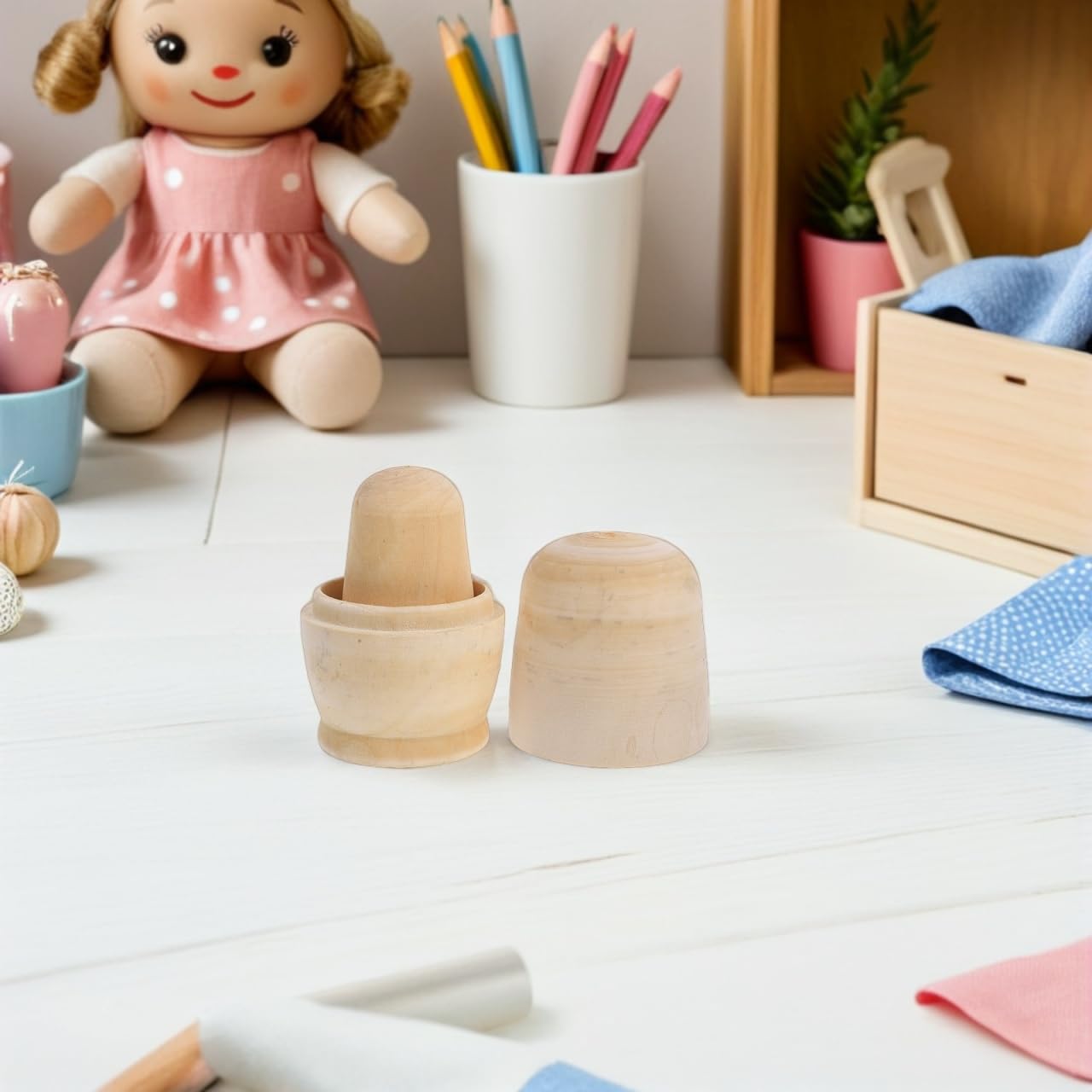 Abaodam 5sätze Holz-matroschka-rohlinge Zum Bemalen DIY-matroschka-Puppen Aus Holz Unbemalte Nistpuppen-rohlinge Sets Für Junge Mädchen Zum Bemalen Und Dekorieren Russische Holzpuppen Für