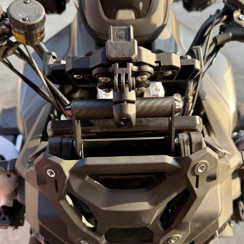 Navigazione Staffa Supporto per Navigatore GPS per Moto per VOGE DS900X DSX900 Valico 900 DSX 12 Mm/22 Mm, Prolunga per Manubrio per Cellulare Supporto Telefono(Nero 1,12mm+22mm)