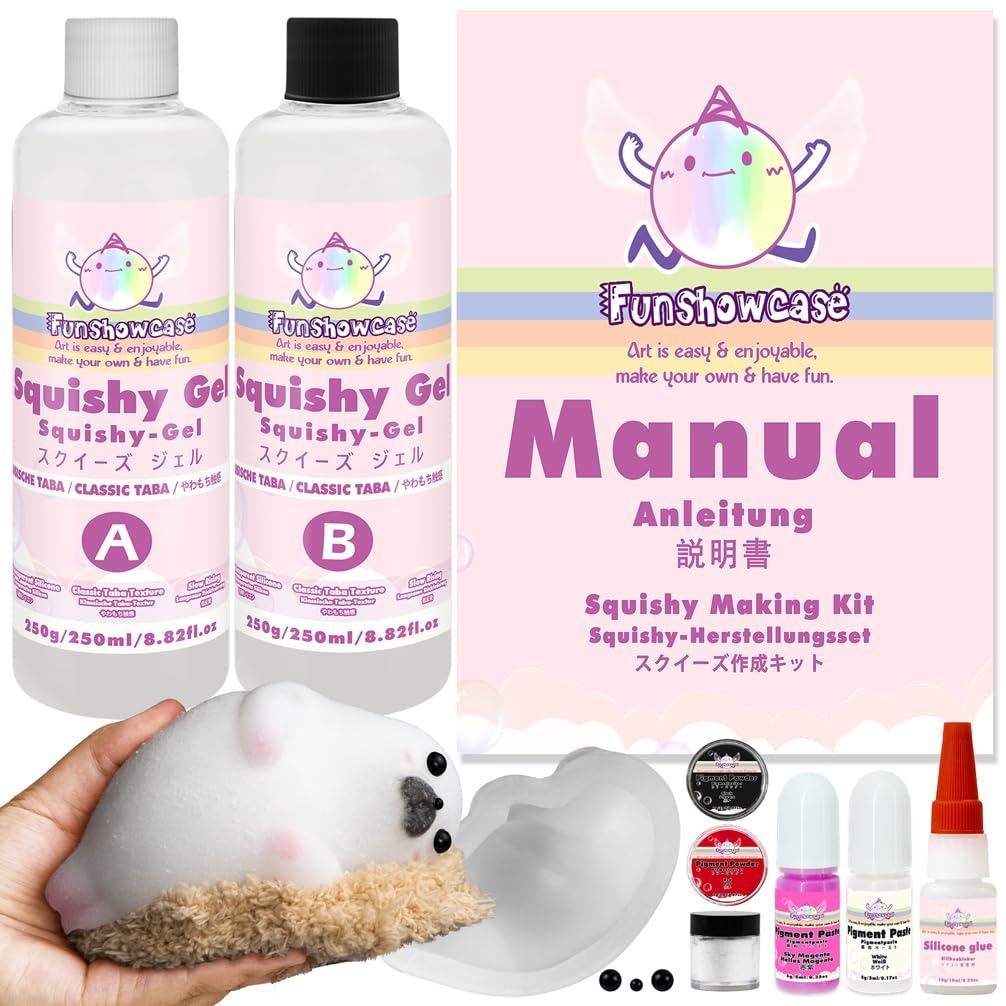 Taba Squishy Maker Kit Gel + Donut Molde de silicona + pigmento + chispas — view 17