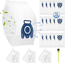 15 Pack GN Vacuum Dust Bags Replacements for Miele Hoover Bags Classic C1, Complete C2 C3, S227 S240, S270, S400, S400i, S600, S2, S5, S8 Series Vacuum Cleaner