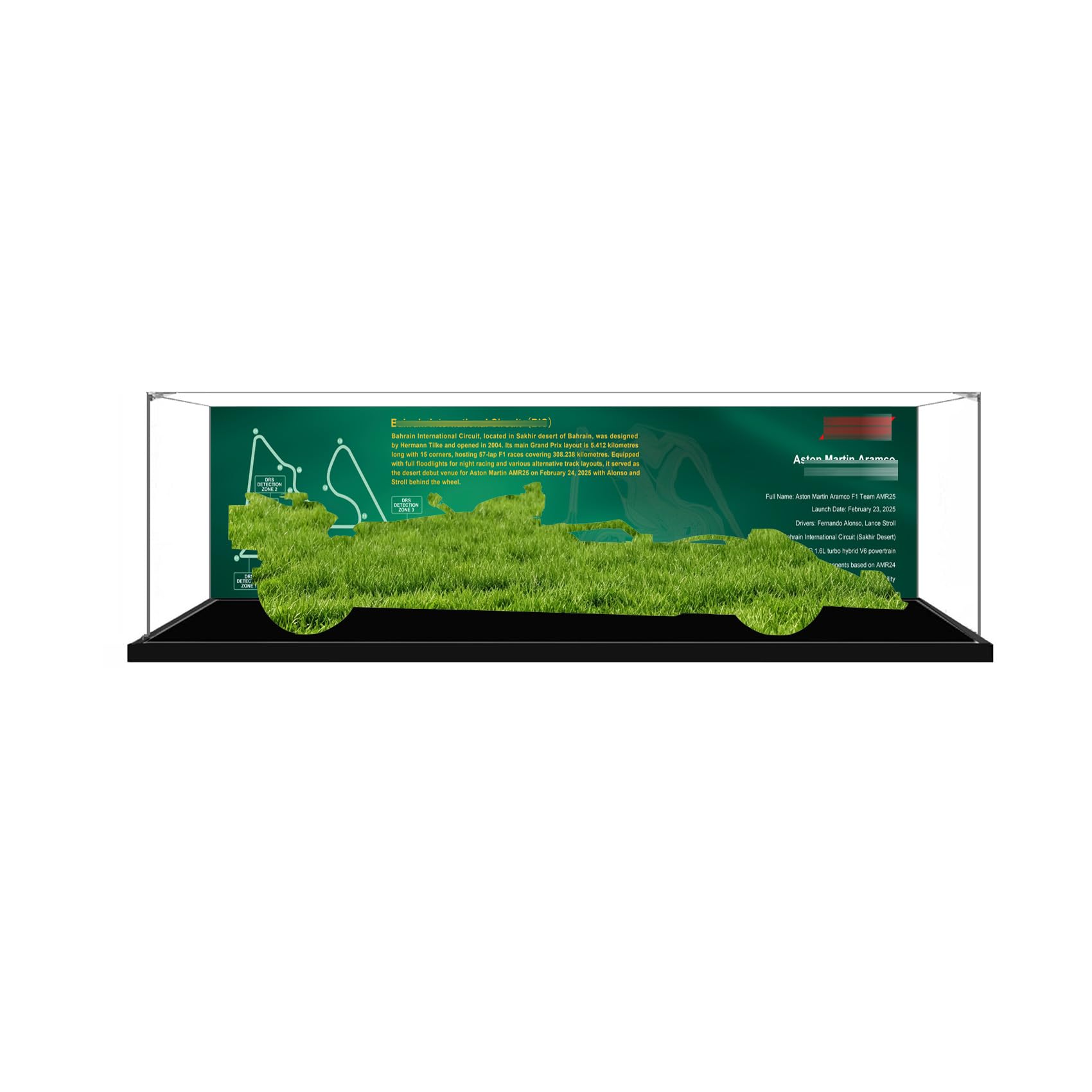Transparent Acrylic Display Case for Lego 42240 Racing Model, Clear Box, Storage Box, Dustproof Box (Model not included) (Background-B)