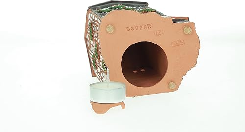 Miniatura 8 de Cerámica Arte Tealight Candelabro Decoración de la habitación Hecho a mano Coleccionable Miniatura Aroma Luz Casa Vieja de Madera en Ruan, Francia