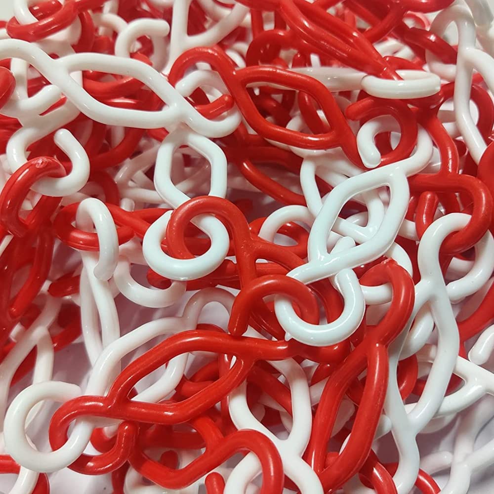 Rahul Professionals Safety Barrier Cone Chain S Hook Type Safety Red And White PVC Chain Plastic Barrier Safety Cone Chain For Construction (10 Meter) (B0BHYYRRGZ) Amazon Price History, Amazon Price Tracker