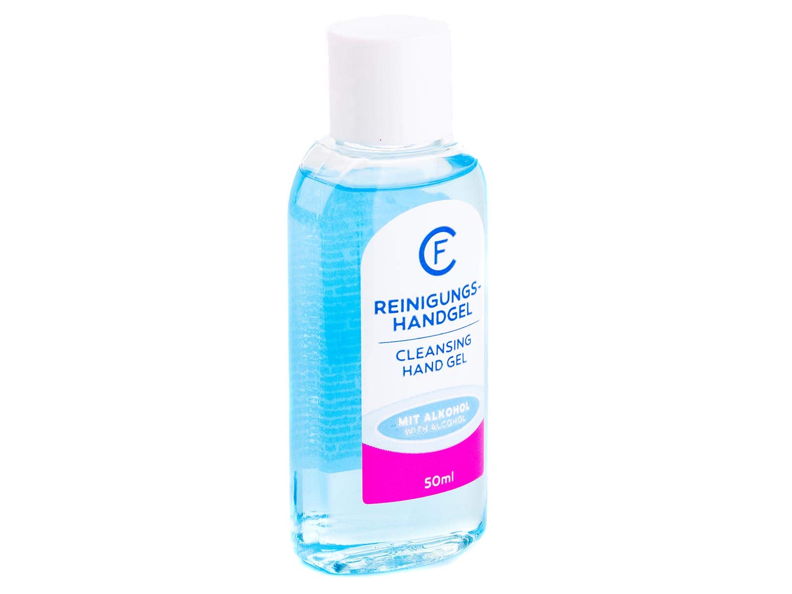 Reinigungs Handgel mit 70% Alkohol für Unterwegs, ohne Wasser, ohne Seife anwendbar, 50 ml (1)