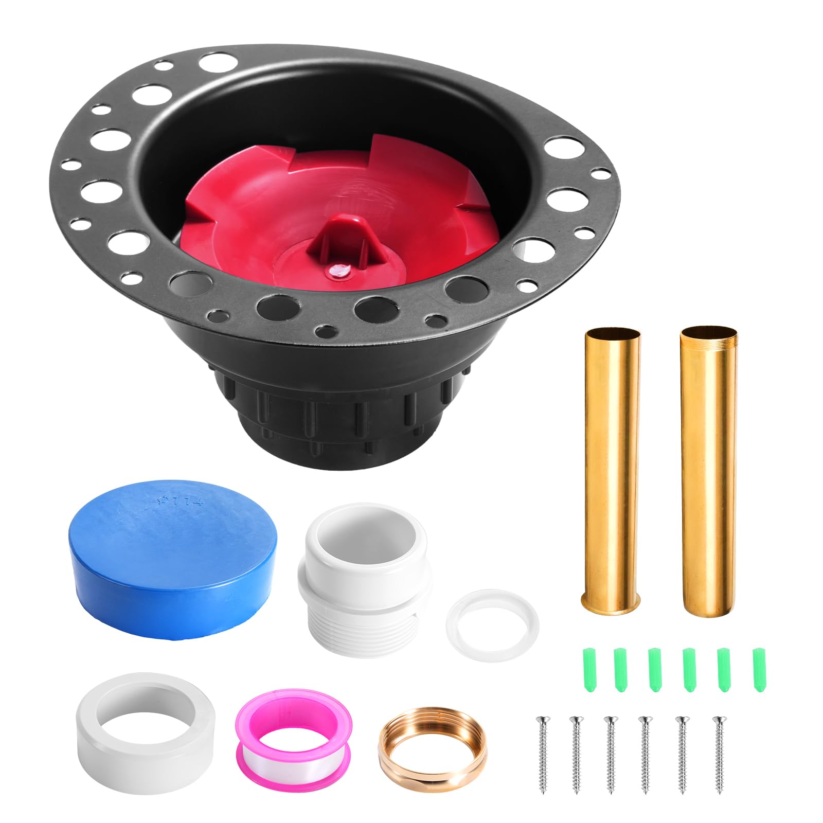 Photo 1 of Freestanding Tub Drain Rough-in Kit, Bathtub Drain Kit with PVC Adapter and Brass Tail Pipes, Compatible with Free Standing Bathtubs, Copper Bathtub and Floor Mounted Bathtub