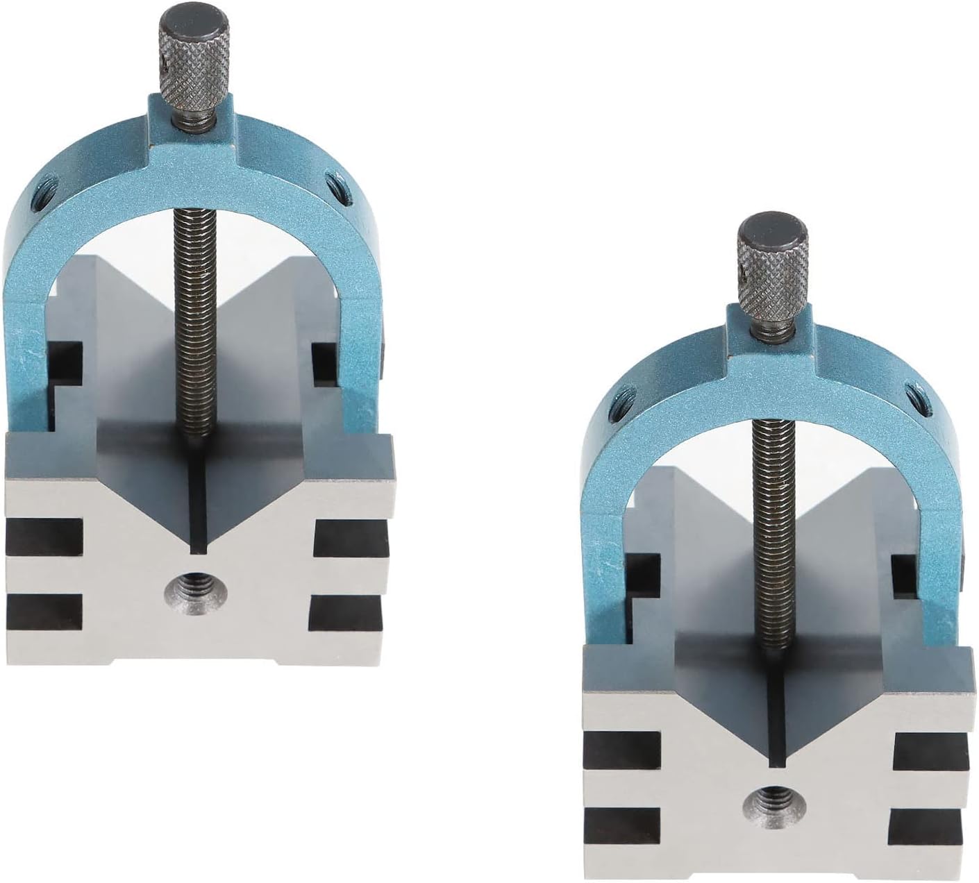 kimllier 4Pcs V-Block 2-3/8 x 2-3/4 x 2 Inch Multi-Use V Blocks Gauge Gage and Clamp Tool with Box