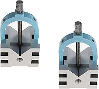 Vista 1 de kimllier 4 unidades de bloque en V de 2-3/8 x 2-3/4 x 2 pulgadas, multiusos, calibre de bloques en V y herramienta de abrazadera con caja