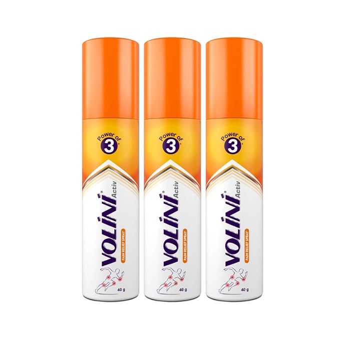 Volini Activ Pain Relief Spray 120 gm (Pack of 3)