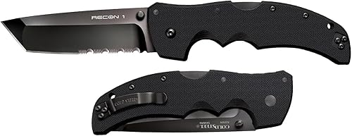 Miniatura 2 de Cold Steel Recon 1 cuchillo plegable AUS 8Ateflón negro cuchillo tanto broche para el pulgarclip de bolsillo 4pulgadas acero XHP caja