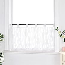 Joyswahl Elisabeth Voile Cafe Style Loop Curtain, Short Curtain