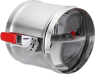 PATIKIL HVAC Duct Manual Volume Damper, 8 Inch, Airflow Ducting Branch Vent Damper Air Control Valve, Adjustment Handle Stainless Steel, for HVAC System