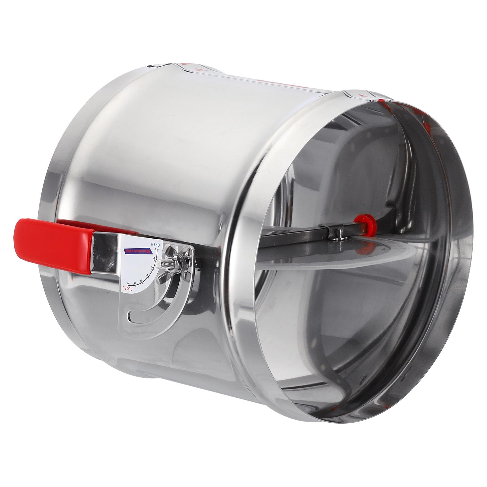 PATIKIL HVAC Duct Manual Volume Backdraft Damper, 8 Inch, Airflow Ducting Branch Vent Damper Air Control Valve, Adjustment Handle Stainless Steel, for HVAC
