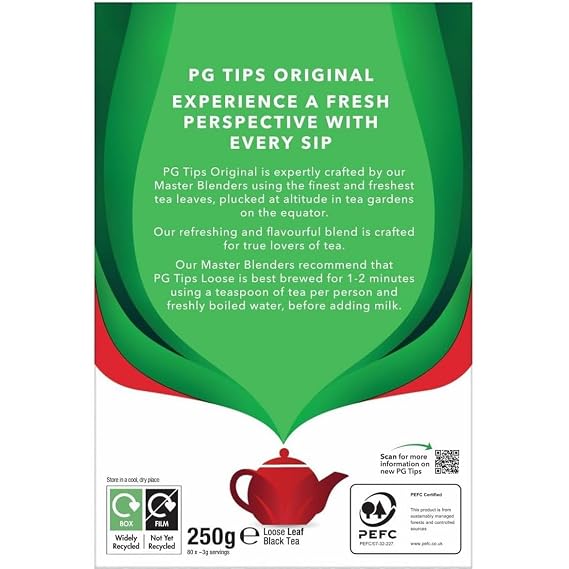 PG Tips Loose Leaf Tea, White, 8.8 Oz
