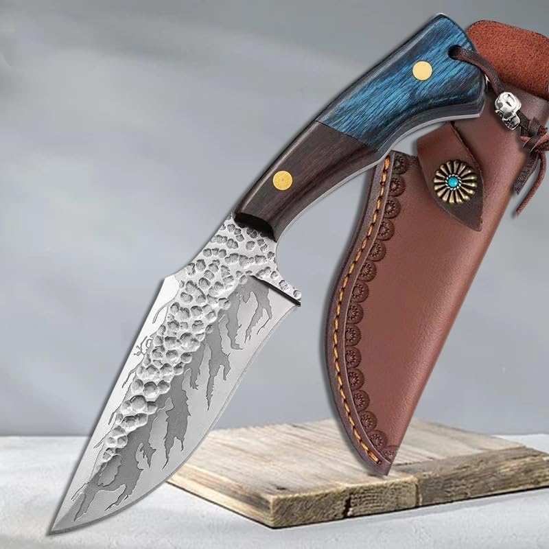 Meat Cleaver,Cleaver Knife Forged Stainless Steel Kitchen Cleaver High Hardness Utility Knife Boning Meat Vegetable Cutter Camping Fishing Knife