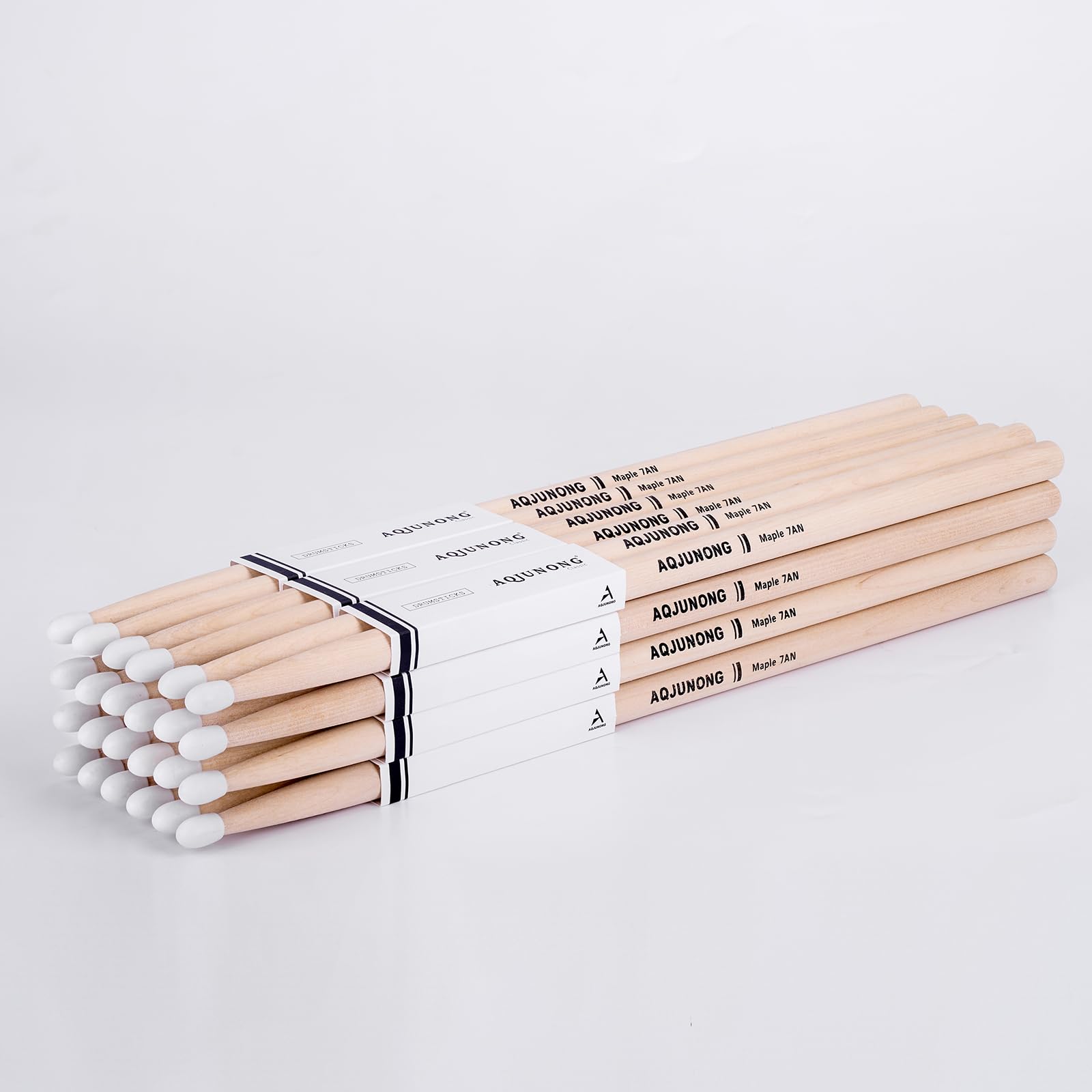 Baquetas de batería 7A, juego de baquetas de nailon para batería acústica o electrónica, baquetas de arce 7A para bateristas y principiantes (12 pares)