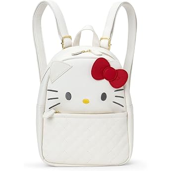 Sanrio 155322 Hello Kitty Face Backpack, PU Leather, For Ages 3 and Up