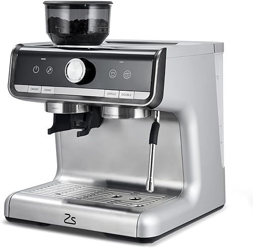 Máquina de café expreso de 20 bares, máquina de café semiautomática con molinillo de frijoles y espumador de leche, máquina de café barista casera