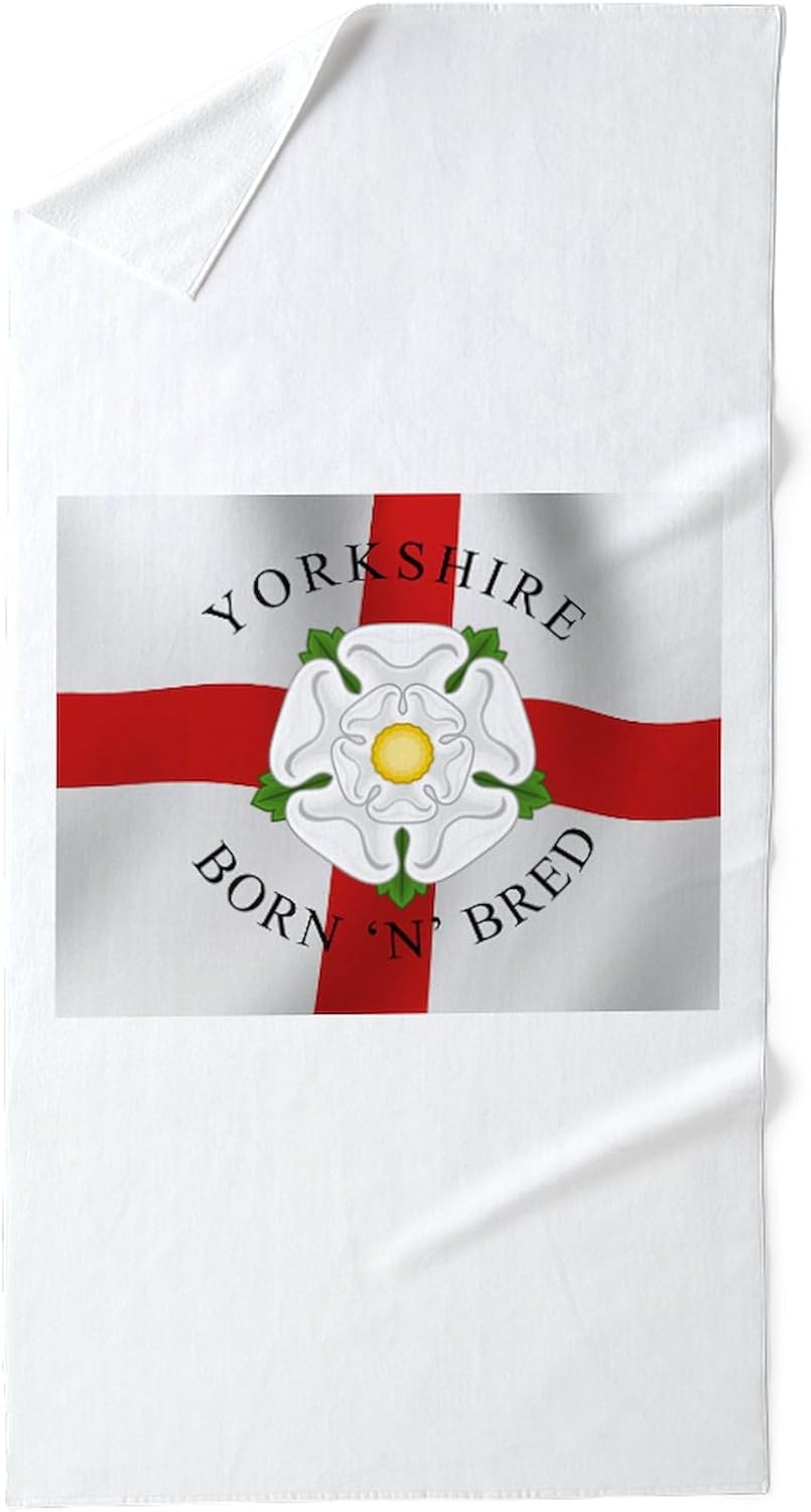 CafePress Yorkshire Born 'N' Bred 30"x60" Absorbent Cotton Back, Soft Beach, Pool Towel