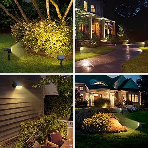 Welalo Solar Spot Lights Outdoor, [6 Pack/52 Led/3 Modes] 2-In-1 Solar Landscape Spotlights, Solar Powered Security Lights, Ip65 Waterproof Wall Lights For Walkway Yard Garden Driveway(Warm White) #TOP1