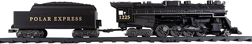 Miniatura 8 de Lionel El Polar Express Battery O Gauge - Juego de tren de juguete con control remoto, locomotora, vagones de tren y pista con sonidos auténticos de